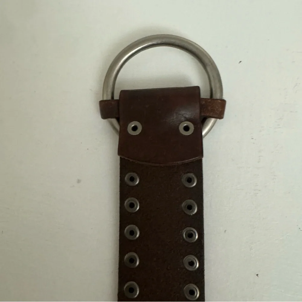 J.Crew Womens Size Small Brown Leather Rivet Adjustable Ring Belt - Picture 6 of 10